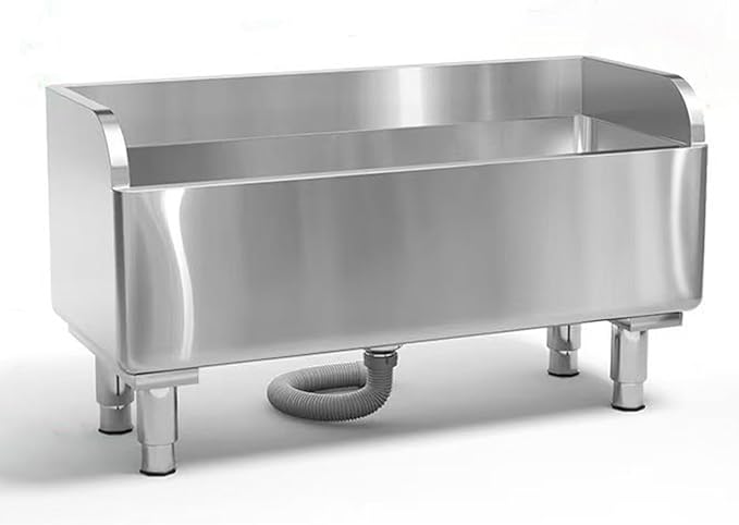 Commercial Floor Mop Sink，Stainless Steel Mop Service Basin，Mop Cleaning Sink，Vertical industrial sewage tank for balconies, laundry rooms, industries, etc（39.37”×16.1”×21.6”)