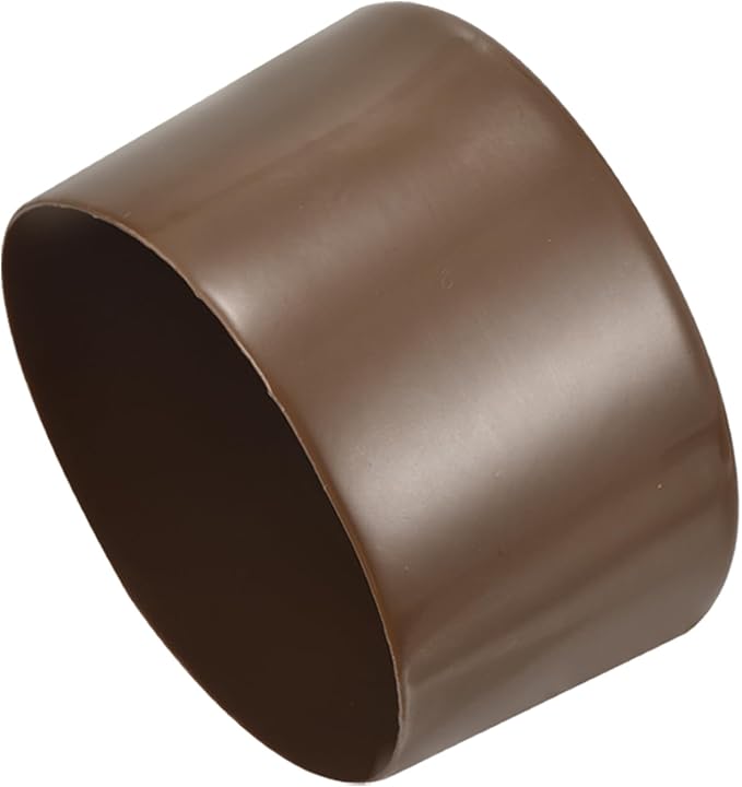 uxcell 4pcs Rubber End Caps 90mm(3 9/16") ID Vinyl Round Tube Bolt Cap Cover Screw Thread Protectors Brown, 50mm Height