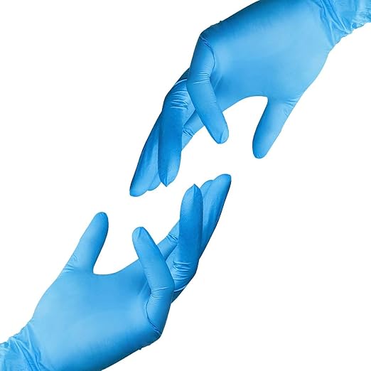 Jointown Basic Vinyl Exam Gloves-Safty Glove Latex-Free & Powder-Free, Synmax Disposable Medical Glove, BMPF3002 Medium (Case of 1000, Blue)