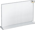 Azar Displays 142716 14-Inch Width by 11-Inch Height Top-Load Acrylic Sign Holder, 10-Pack