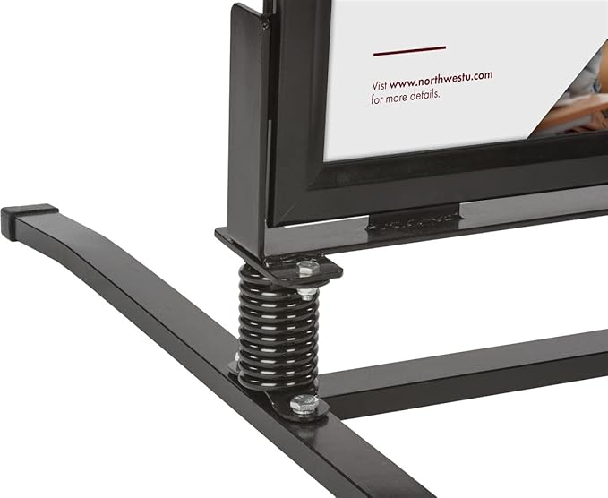 Displays2go 30 x 40 Inch Sidewalk Sign, Waterproof, Snap Frame, Spring Base, 2 Sided, Black (OWS3040B)