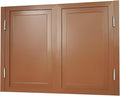 Solid Wood Interior Swing Door with Metal Hinges - Swinging Cafe Doors for Kitchen, Stairs, Bedroom Entrance & Partition (Brown, 47.2"X35.43")