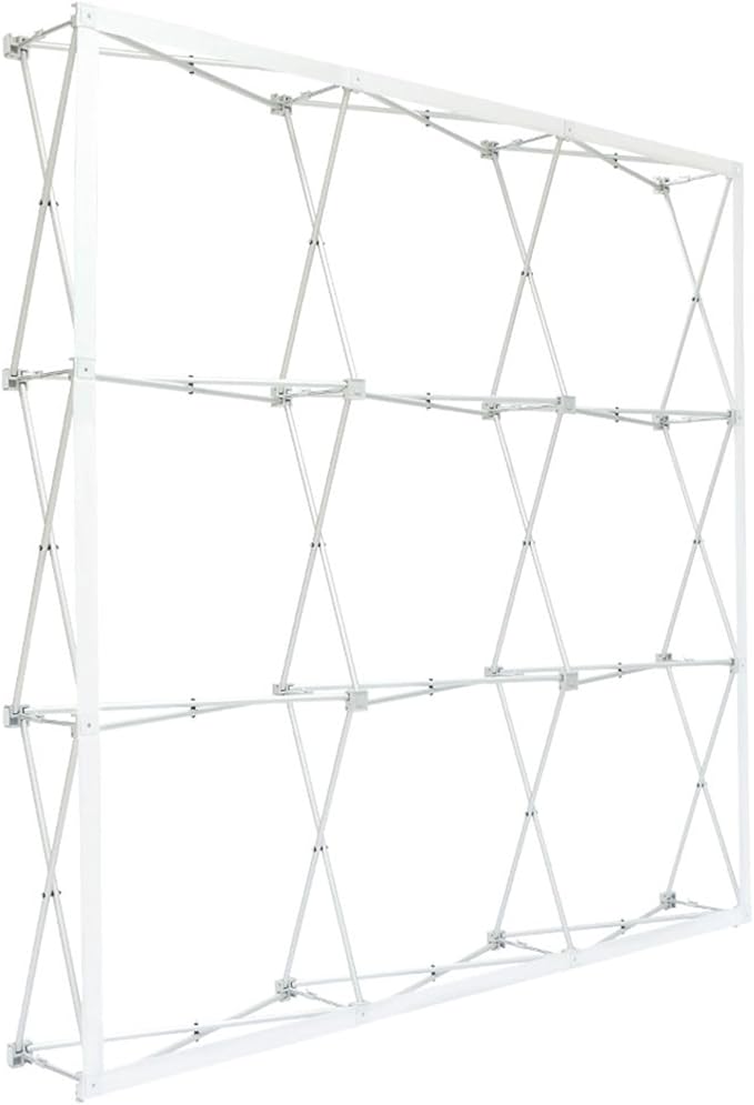 Custom Fabric Pop Up Straight Display, Trade Show Display Backdrop Booth, Hook and Loop Step and Repeat Backdrop for Trade Show Backdrops (Graphic with Frame, 8ftx8ft)