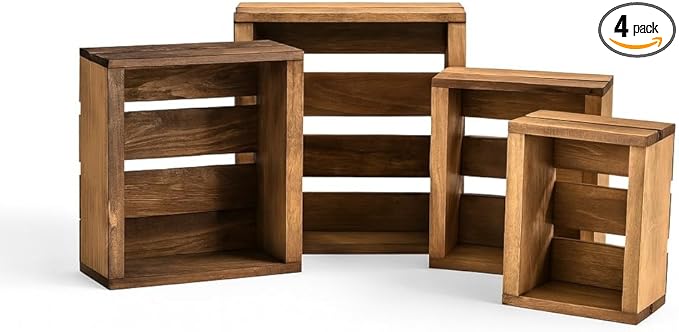 Darla'Studio 66 Set of 4 Nesting Box Wood Crates