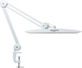 24W LED Desk Lamp with Clamp, 5 Dimming Modes, 5 Color temperatures up to 6000K, 2200 Lumens High Brightness Working Lamp with 182 Pcs LED(White, CCT)