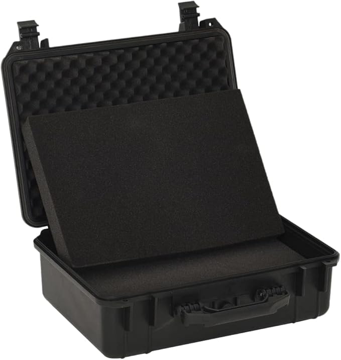 PP Portable Flight Case, Lockable Tool Box for Transportation Travelling, Protective Equipment Case, 18.5"x14.2"x7.1", -283