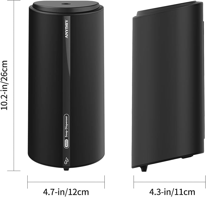 29fl.oz/850ml Commercial Automatic Liquid Soap Dispenser Wall-Mounted Large Capacity Model AD1209 Black