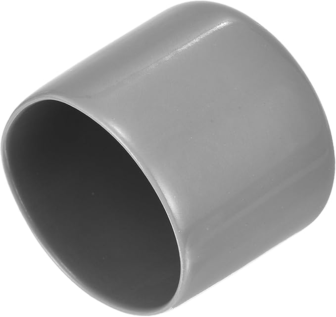 uxcell 4pcs Rubber End Caps 35mm ID Vinyl Round End Cap Cover Screw Thread Protectors Light Gray, 30mm Height