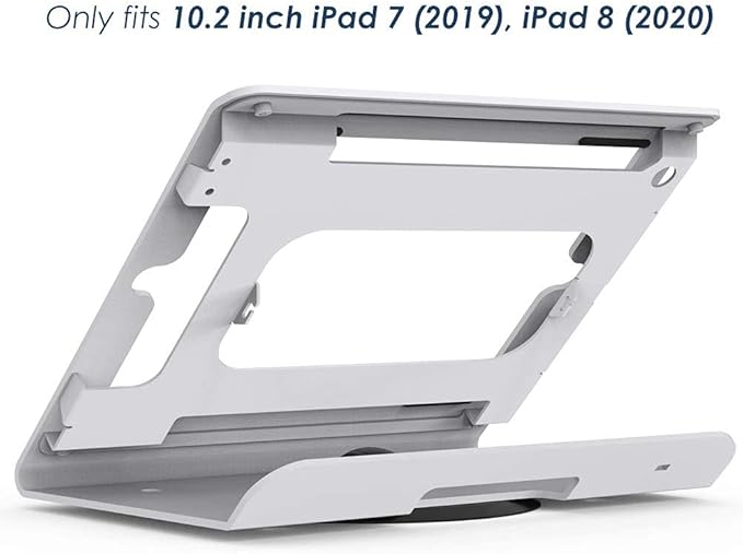 Tablet Stand for Desk Compatible with 10.2" iPad 7 8 9, All Metal, 360 Swivel Base, Anti Theft Tablet Retail Stand - BSC102WT