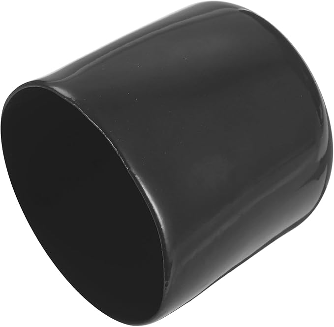 uxcell 4pcs Rubber End Caps 39mm ID Vinyl Round End Cap Cover Screw Thread Protectors Black, 30mm Height