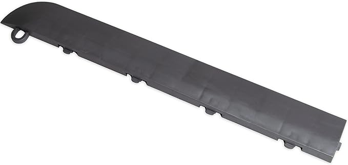 Big Floors Male Transition Edge Kit, Durable Interlocking Modular Garage Floor Edging, Compatible with RaceDeck, GarageTrac and GarageDeck Products, (11 Piece), Graphite