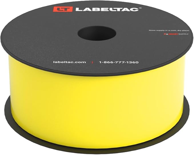 LabelTac 4 and Pro Model Indoor/Outdoor Rack Label Supply 2" x 150' Hi-Vis Yellow
