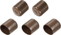 uxcell 5pcs Rubber End Caps 30mm(1 3/16") ID Vinyl PVC Round Tube Bolt Cap Cover Screw Thread Protectors Brown