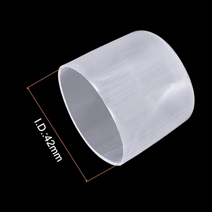 uxcell 4pcs Rubber End Caps 42mm ID Vinyl Round Tube Bolt Cap Cover Screw Thread Protectors Clear, 40mm Height