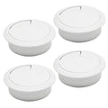 Desk Grommet 2-1/16" (53 mm), Desk Cord Hole Cover, Cable Grommet ABS Plastic, Desk Hole Grommet for Office and Home Table Cable, Detachable Adjustable Cable Cord Organizer (White 4 Pcs)