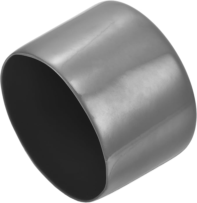 uxcell 4pcs Rubber End Caps 75mm ID Vinyl Round End Cap Cover Screw Thread Protectors Dark Grey, 50mm Height