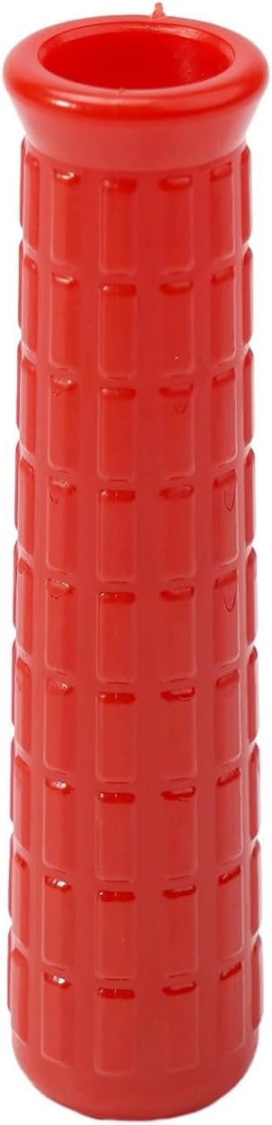 2Pcs Wheelbarrow Rubber Handles Replacement, Anti-slip Handle Grip Covers Weatherproof Handles Non-Slip Round Tubes for Garden Carts(114x19mm Red)