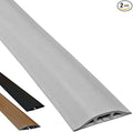 Electriduct D-2 Low Profile Rubber Duct Cord Cover Floor Cable Protector - 5 Feet - Gray - Pack of 2 (Raw Rubber Material)