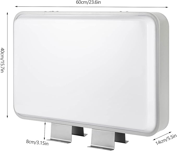 LED Light Box Business Sign Outdoor Double-Sided LED Open Sign 23.6" x 15.7" Wall Mounted Waterproof Advertising Lightbox Backlit Business Logo Signs Illuminated Billboard for Cafe Bar