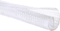 25ft 1 Inch White Cable Sleeve – Split Wire Loom Tubing Cord Protector – Flame Retardant Polyester Cable Cover for Desk, TV, PC Setup – Protects Cords from Pets & Organizes Wires