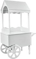 Vintage Candy Cart with Wheels for Party - Dessert Cart with wheels and Handle Bar for easy movement - 67" H' X 26" L' X 22" W' - PVC Treat Cart for Parties, Weddings and Birthday - Easy Assembly