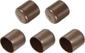 uxcell 5pcs Rubber End Caps 29mm(1 1/8") ID Vinyl PVC Round Tube Bolt Cap Cover Screw Thread Protectors Brown