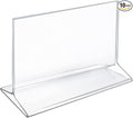 Azar Displays 142704 8.5-Inch W x 5.5-Inch H Top- Load Acrylic Sign Holder, 10-Pack
