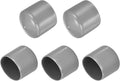 uxcell 5pcs Rubber End Caps Protective Caps 35mm ID Vinyl PVC Round Tube Bolt Cap Cover Screw Thread Protectors Light Gray