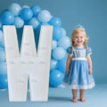 PRELIFE MEMORY 3FT/36 Inch Light Up Marquee Letter A-Z, White Frame KT Board Plug-in KT Board with Bracket White LED Party Decorative Light Decoration for Birthday Party Anniversary (W)