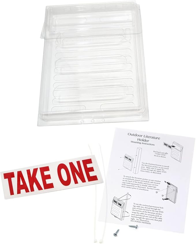 Outdoor Real Estate Brochure Box - Easy to Use Take One Document Holder Can Hold 200, 8.5 x 11 Documents, Flyers & Brochures or Other Outdoor Marketing Needs (2)