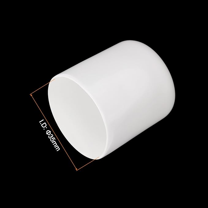 uxcell 5pcs Rubber End Caps 35mm ID Vinyl Round Tube Bolt Cap Cover Screw Thread Protectors White