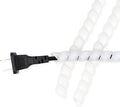 Spiral Wire Wrap, 9.84ft, 16.4ft, 33ft Spiral Cable Wrap Sleeve Hose for Computer, Power, Audio & Video Cords Stop Cord Tangle and Detangler (White, 20mm (25/32")-9.84ft)