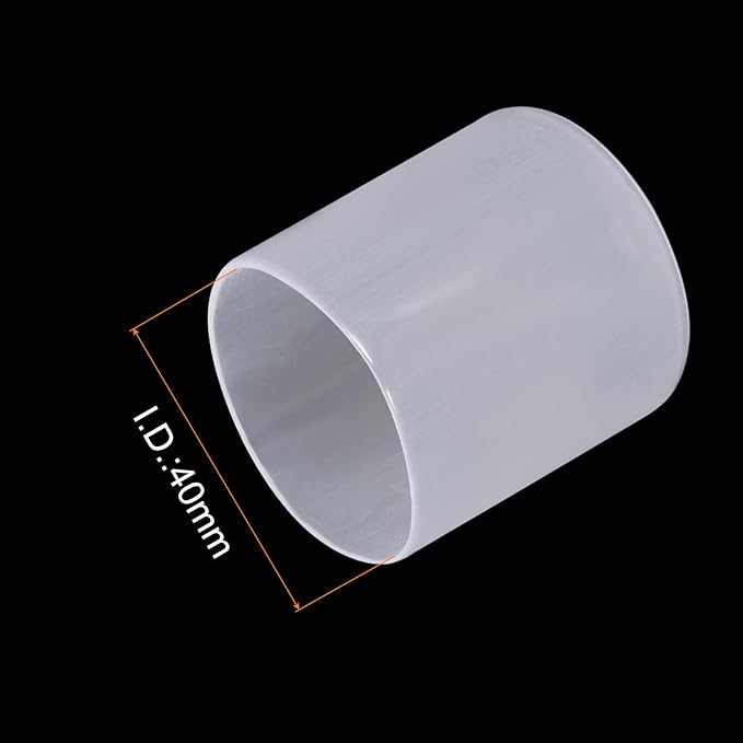 uxcell 10pcs Rubber End Caps 40mm(1.6") ID Vinyl Round End Cap Cover Screw Thread Protectors Clear