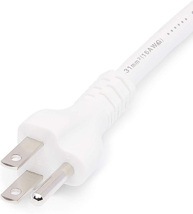 Amazon Basics Extension Cord, 13 Amps, 125V, 25 Foot, White - Pack of 2