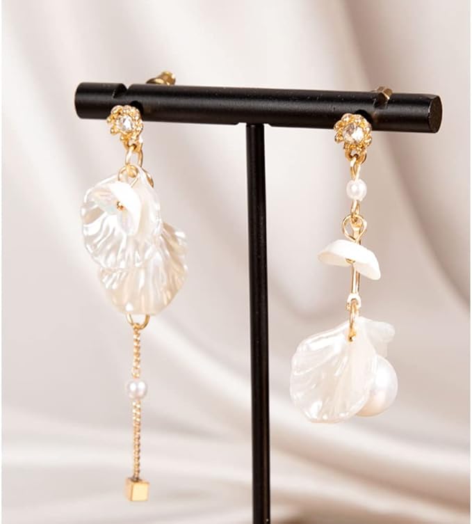GISELA D 4Pcs Black Metal Earring T Bar Stand Retail Display Holders for Show, Jewelry Online Stores Photography Display Props (Black 4pcs)