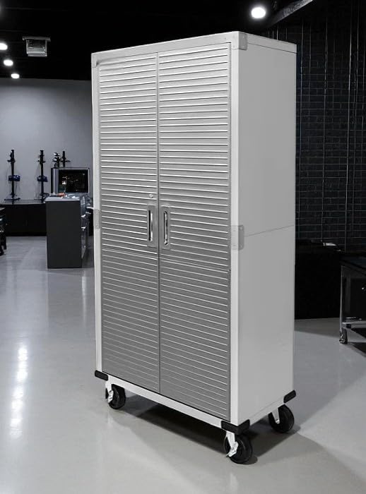 Heavy Duty Storage Solid Stainless Steel Cabinet with Lockable, Adjustable Shelf, Metal Garage Organizer (Granite, 36" W x 18" D x 72" H)