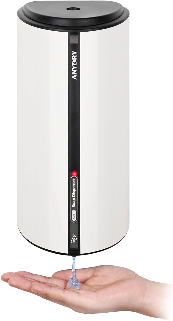 29fl.oz/850ml Commercial Automatic Liquid Soap Dispenser Wall-Mounted Large Capacity Model AD1209 White