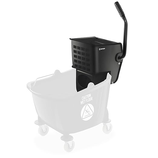 Dryser Side Press Wringer Replacement for Commercial Mop Bucket, 26 and 33 qt - Black