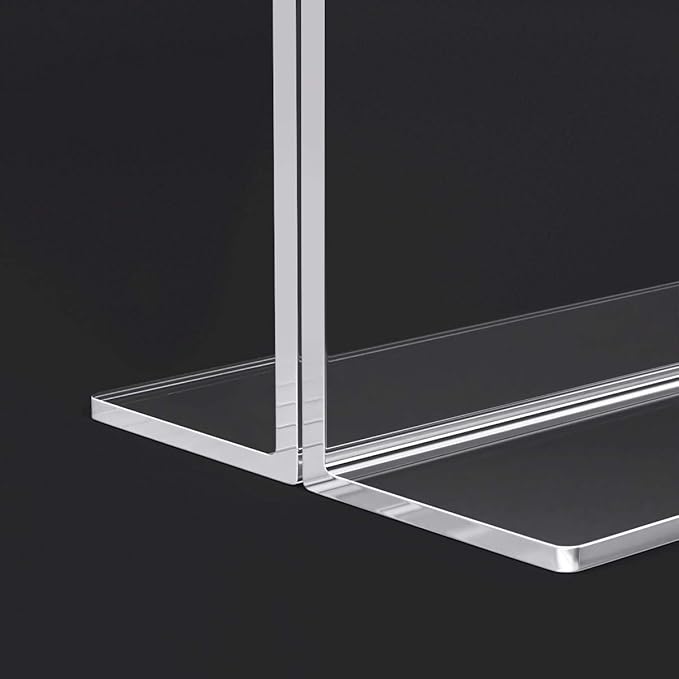 HIIMIEI 8.5x11 Acrylic Sign Holder Horizontal Table Menu Display Stand, Clear Plastic 8.5x11 Double Sided Picture Frames for Desk Display(6 Pack)