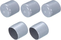 uxcell 5pcs Rubber End Caps 30mm ID PVC Vinyl Round Tube Bolt Cap Cover Screw Thread Protectors Grey
