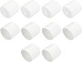 uxcell 10pcs Rubber End Caps 26mm ID Vinyl Round End Cap Cover Screw Thread Protectors White