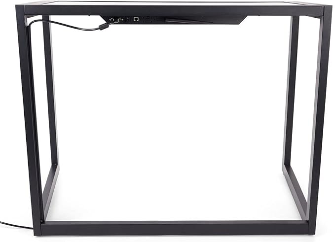Displays2go 43" Interactive Touch Desk with PCAP Touchscreen – Digital Display Desk, Wheelchair Accessible, Touchscreen Kiosk for Retail & Education – Black