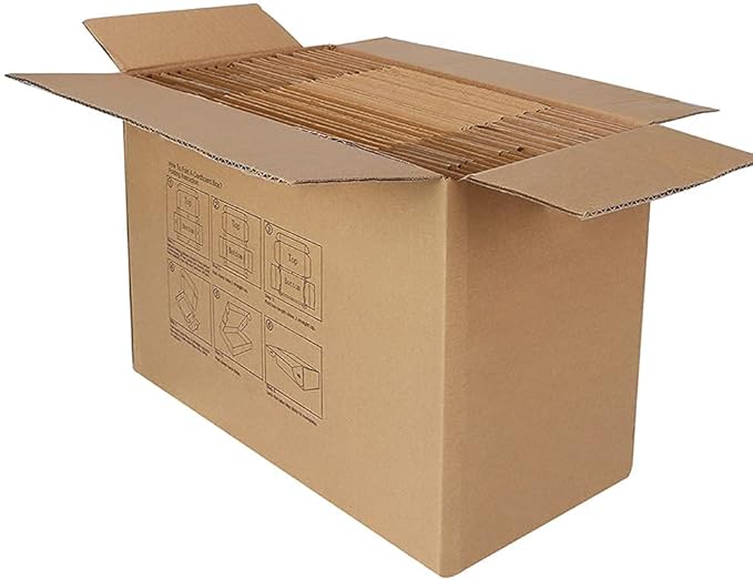 MEBRUDY 13x10x2 Inches Shipping Boxes Pack of 25, Small Corrugated Cardboard Box for Mailing Packing Literature Mailer