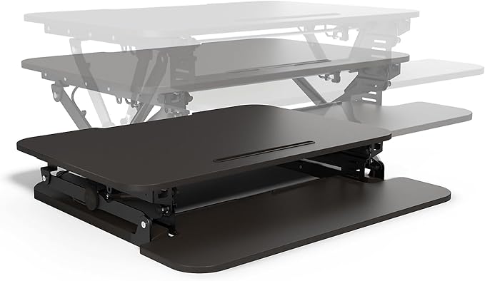 Union & Scale Staples Flexfit 35-inch Adjustable Desk Riser, Black, 2/Pack (UN50710-CCVS)