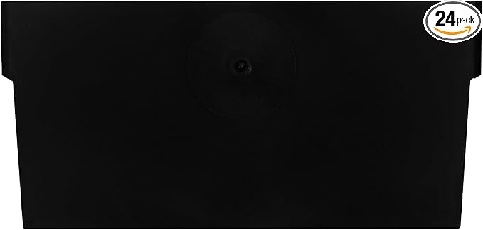 Akro-Mils 40130 Plastic Width Dividers for 4" Tall Shelf Bins Models 30130, 30138, and 30164, Custom Storage Inserts for Tools, Crafts & Supplies, 24-Pack, Black