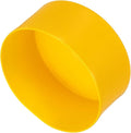 uxcell 4pcs Rubber End Caps 110mm(4.3 Inch) ID Vinyl Round End Cap Cover Screw Thread Protectors Yellow, 50mm Height