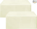 HolidayIdeas Fitted Table Covers for 6 Foot Tables - 72 x 30 Inch - 2 Pack Rectangle Beige Table Clothes Polyester Fabric Table Cover for Folding Table, Parties, Holiday Dinner, Wedding, Trade Show