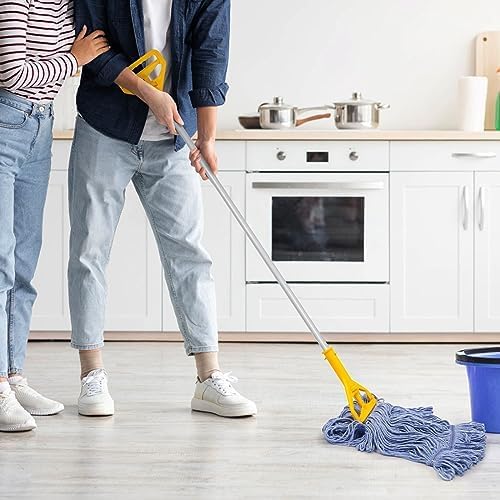 6 Pack Heavy Mop Replace Head，mop Head Replacement,Commercial mop Heads,Reusable Mop Head Refills-Replacement Mop Heads SuitableWet Industrial Blue Cotton Looped End String Head Refill (Blue)