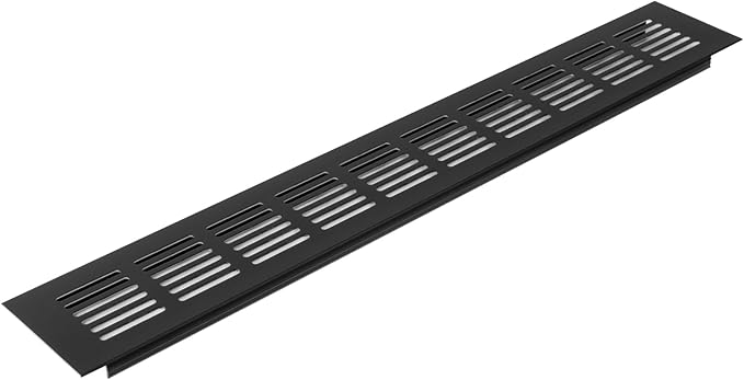Vent Systems 15.75 x 2.36 (Outer Size) Air Supply Ventilation Grille - Brown Aluminum Rectangle Intake/Exhaust Door Vent Deflector - HVAC for Home Improvement Floor, Wall Duct Cover