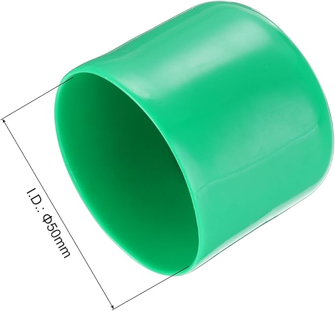 uxcell 10pcs Rubber End Caps 50mm(2 Inch) ID Vinyl Round End Cap Cover Screw Thread Protectors Dark Green
